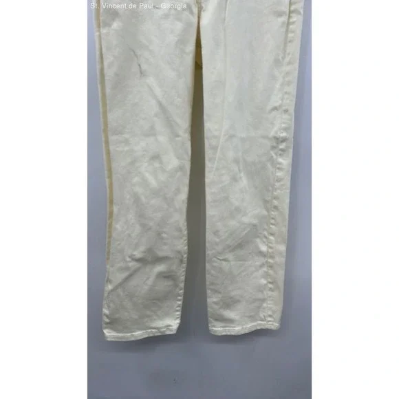 Lilly Pulitzer Button Fly Chino Pants Women's Size 4 Cream Boho Preppy - Picture 6 of 9